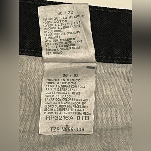 NAUTICA JEANS COMPANY MEN’S BLACK JEANS, RELAXED FIT 36 X 32 - Picture 10 of 11